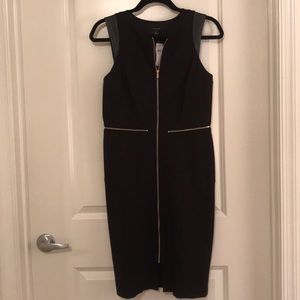 Ann Taylor Ponte Sheath Zip Dress Size 4